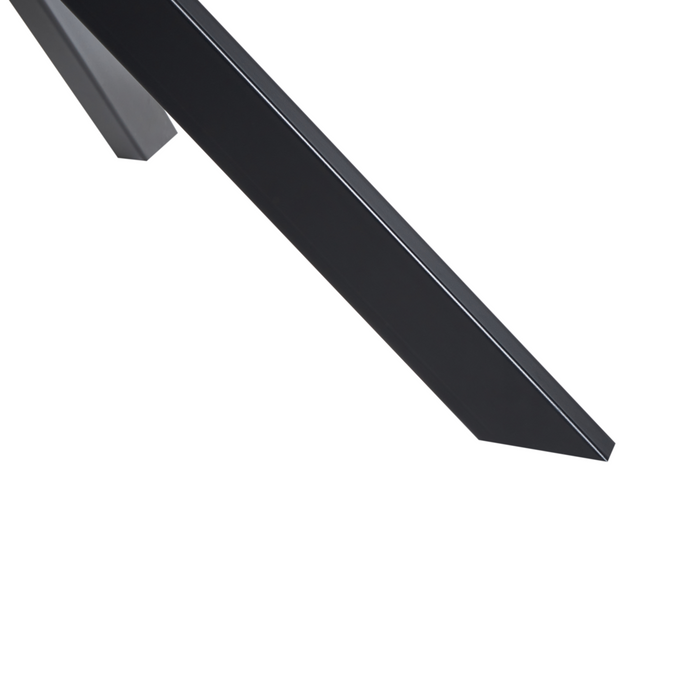 Tavolo Sala da pranzo Piano in MDF marrone chiaro Gambe in metallo Stile industriale moderno