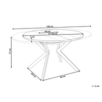 Tavolo Sala da pranzo Piano in MDF marrone chiaro Gambe in metallo Stile industriale moderno