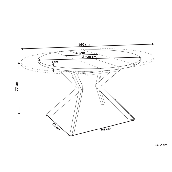 Tavolo Sala da pranzo Piano in MDF marrone chiaro Gambe in metallo Stile industriale moderno