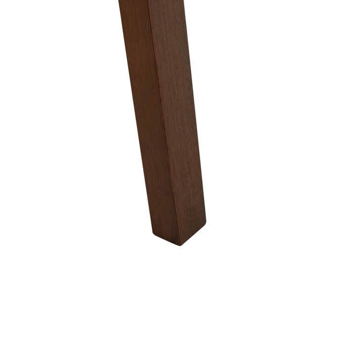 Set di 2 sedie da pranzo Marrone scuro e beige Schienale in legno di gomma poliestere e telaio Seduta imbottita Sala da pranzo Cucina