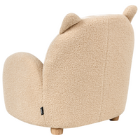 Poltrona per bambini Bouclé Gatto Beige Tappezzeria Sedia bassa per bambini Forma