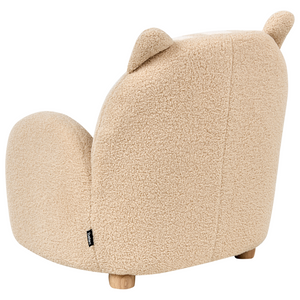 Poltrona per bambini Bouclé Gatto Beige Tappezzeria Sedia bassa per bambini Forma