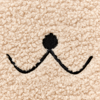 Poltrona per bambini Bouclé Gatto Beige Tappezzeria Sedia bassa per bambini Forma