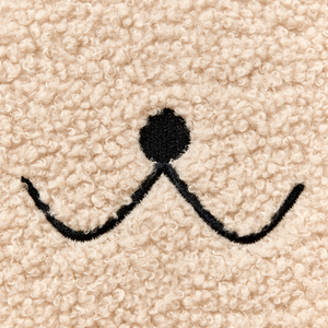 Poltrona per bambini Bouclé Gatto Beige Tappezzeria Sedia bassa per bambini Forma