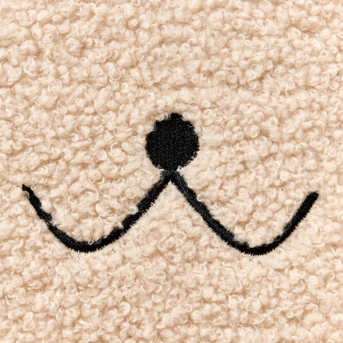 Poltrona per bambini Bouclé Gatto Beige Tappezzeria Sedia bassa per bambini Forma