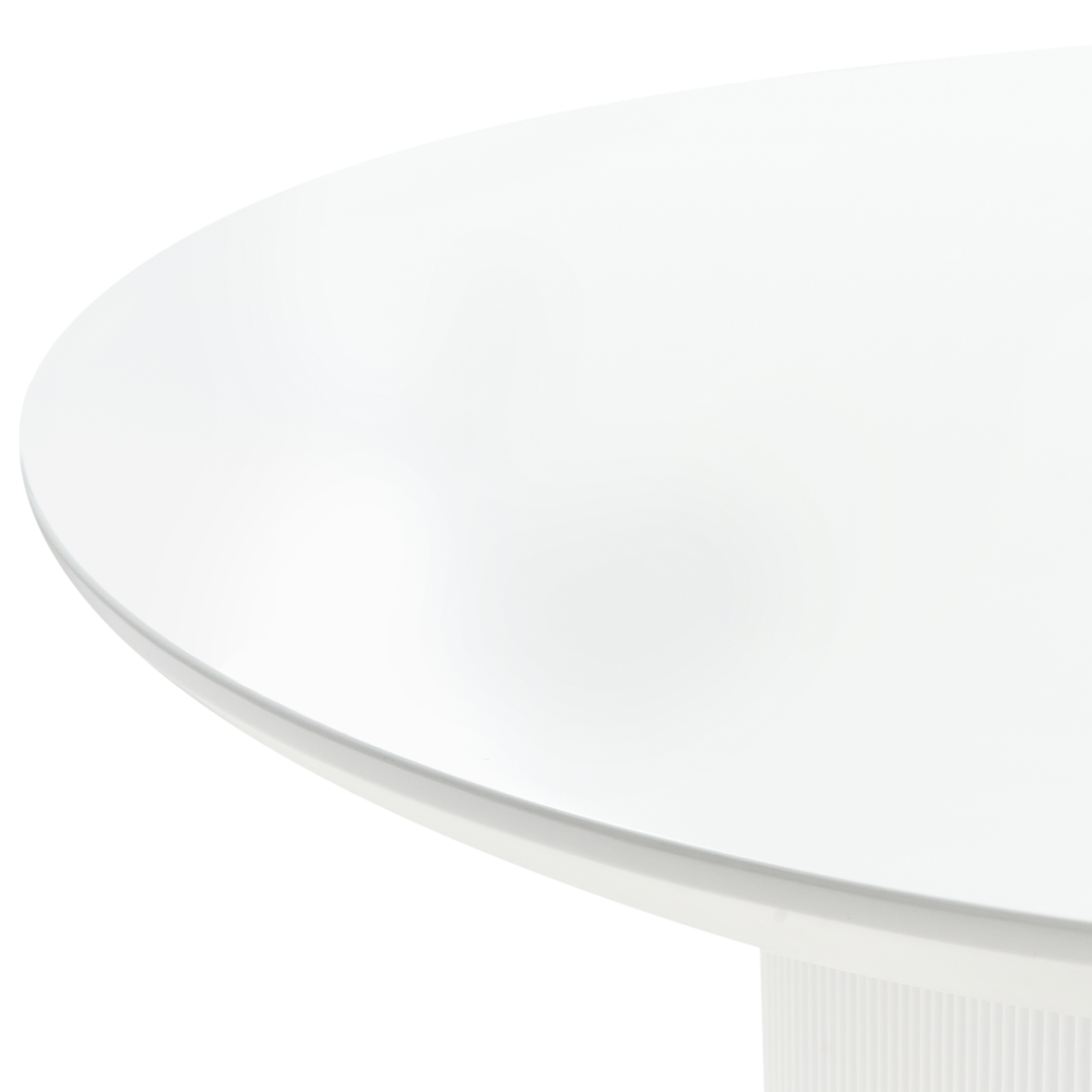 Tavolo da pranzo rustico con gambe ovali 180 x 90 cm Bianco stile rustico