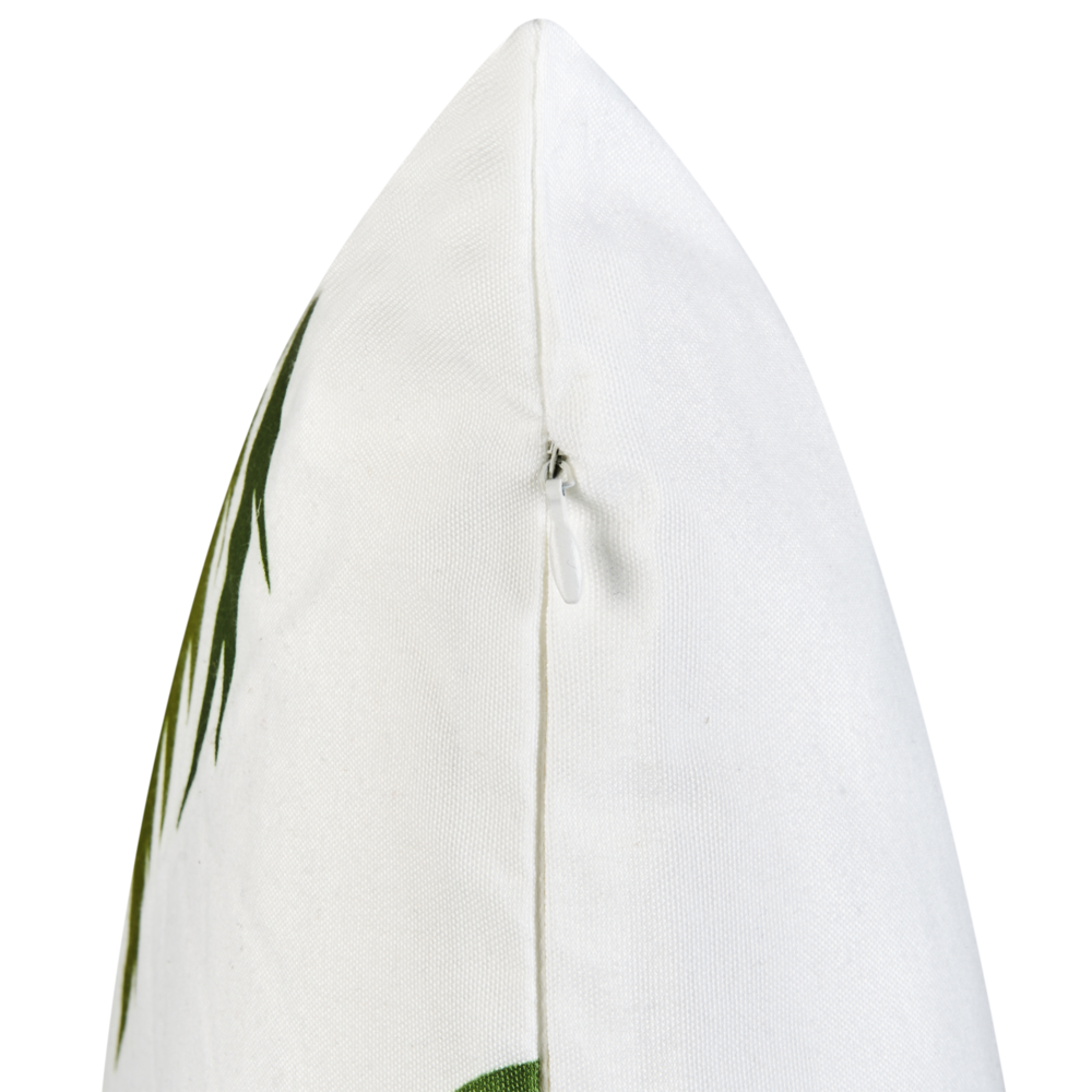 Set di 2 cuscini decorativi per esterni con motivo di palme in tessuto verde rivestimento rimovibile