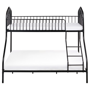 Letto a castello Singolo su Doppio Telaio in ferro Nero cameretta per bambini