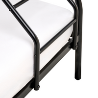 Letto a castello Singolo su Doppio Telaio in ferro Nero cameretta per bambini