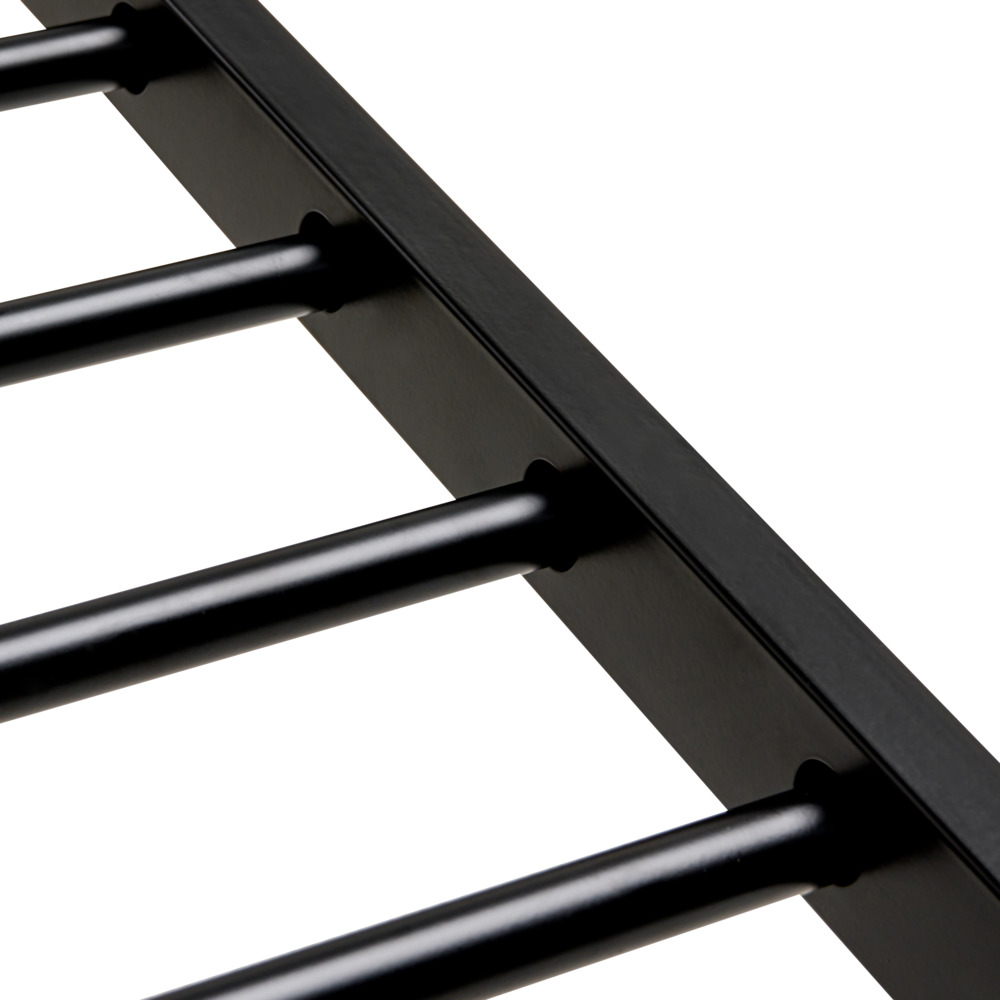 Letto a castello Singolo su Doppio Telaio in ferro Nero cameretta per bambini