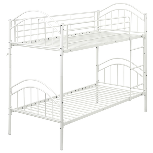 Letto a castello per bambini Camera dei bambini letto alto bianco struttura in ferro 90 x 200 cm