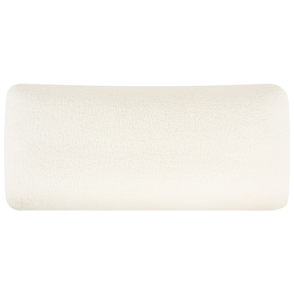 Divano letto in tessuto bianco e legno di betulla gambe marrone scuro Soggiorno Camera da letto