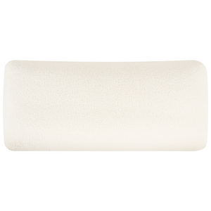 Divano letto in tessuto bianco e legno di betulla gambe marrone scuro Soggiorno Camera da letto