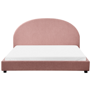 Lettino ad acqua in bouclé retrò dal design minimalista in poliestere rosa pastello 180 x 200 cm