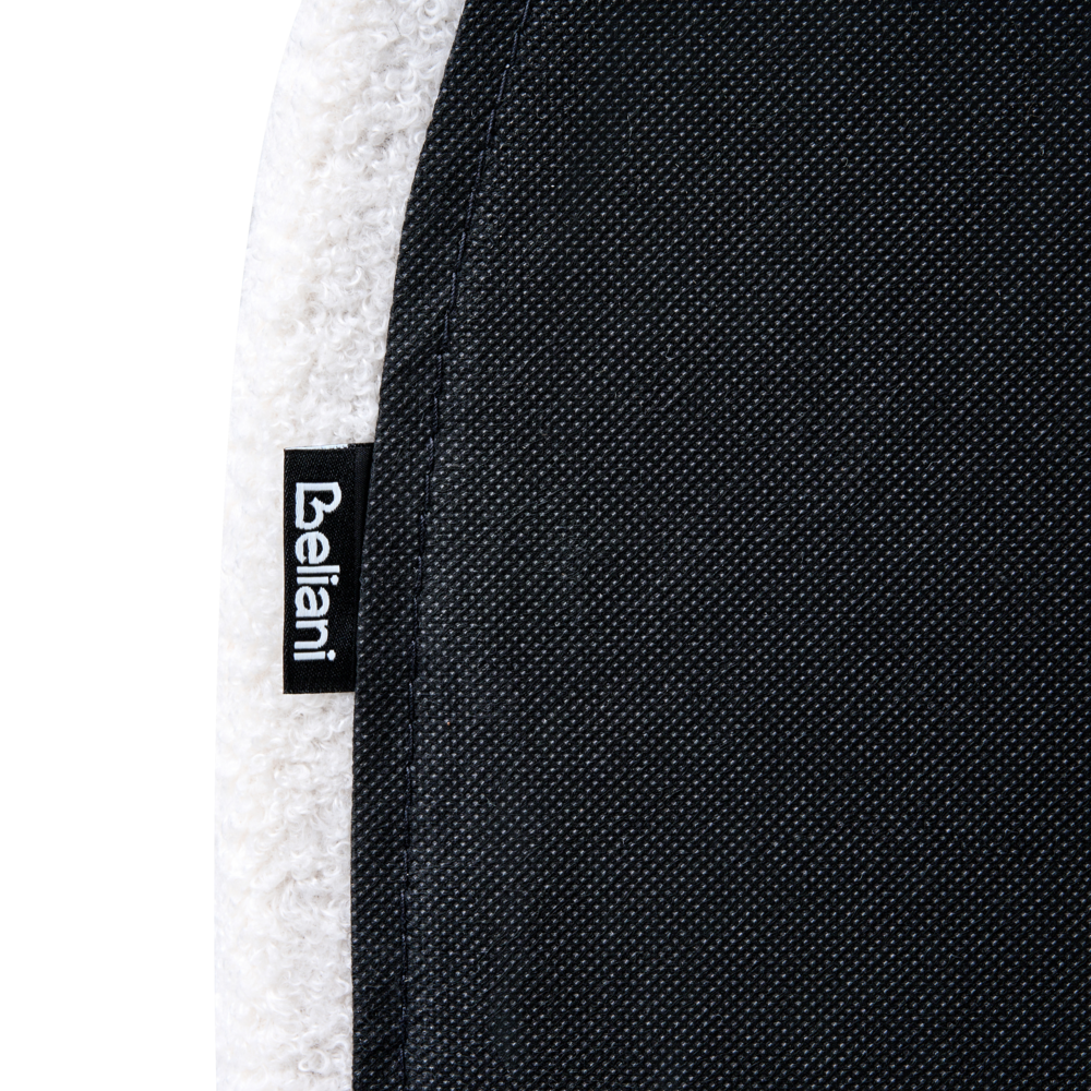 Letto ad acqua in bouclé retrò dal design minimalista in poliestere bianco sporco 180 x 200 cm