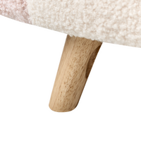 Sedia a dondolo per bambini con Gambe in legno rosa cameretta