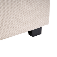 Letto ad acqua dal design minimalista e retrò in tessuto di poliestere beige chiaro 180 x 200 cm