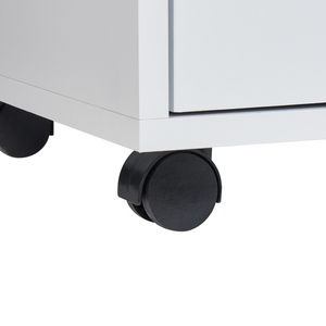 Mobiletto da bagno Bianco MDP Materiale sintetico Ruote Cassetti Mobili da bagno di stoccaggio