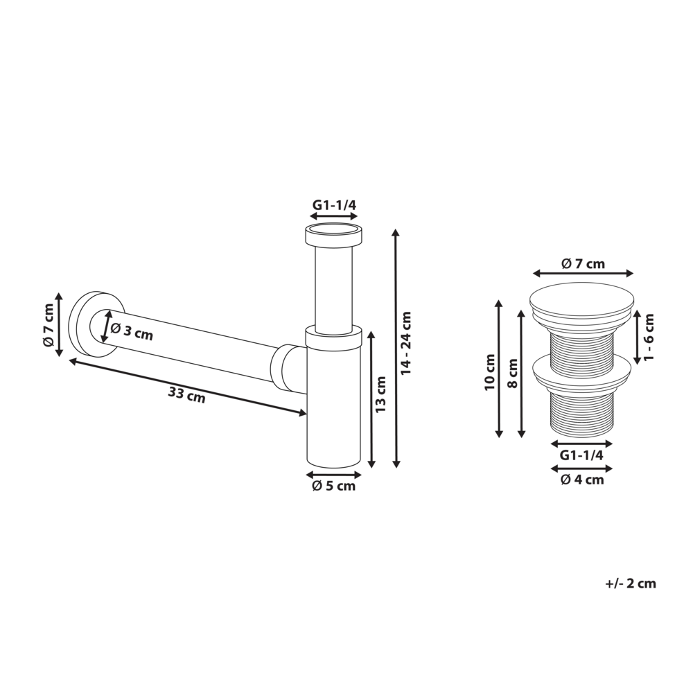 Sifone per lavabo con scarico click clack ottone e acciaio inox argento e acciaio inossidabile per lavabo da bagno