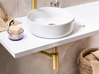 Sifone per lavabo con scarico click clack ottone e acciaio inox oro e acciaio inossidabile per lavabo da bagno