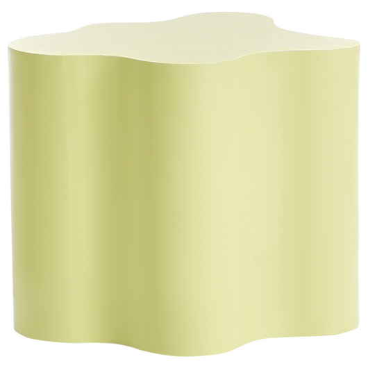 Tavolino Piano in MDF Base in metallo ø 50 cm Design moderno Verde chiaro Soggiorno