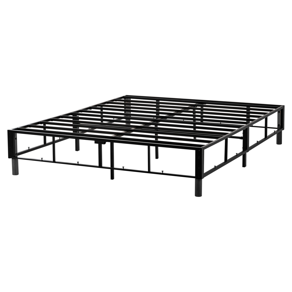 Letto matrimoniale in tessuto senza testata con materasso a molle insacchettate 160 x 200 cm beige Camera da letto elegante