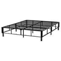 Letto matrimoniale in tessuto senza testata con materasso a molle insacchettate 160 x 200 cm beige Camera da letto elegante