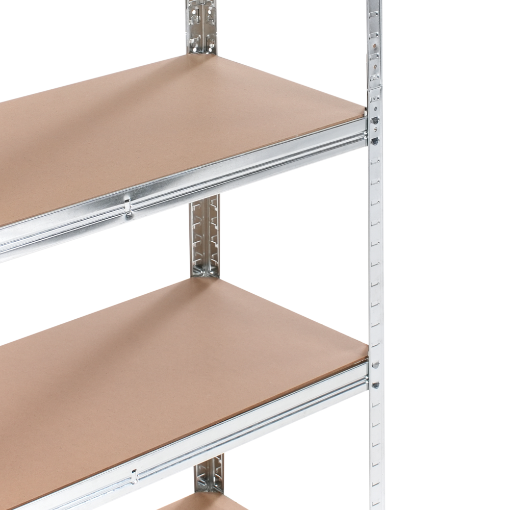 Set di 2 scaffali in metallo per giardino, garage 5 mensole argento portaoggetti da giardino autoportante