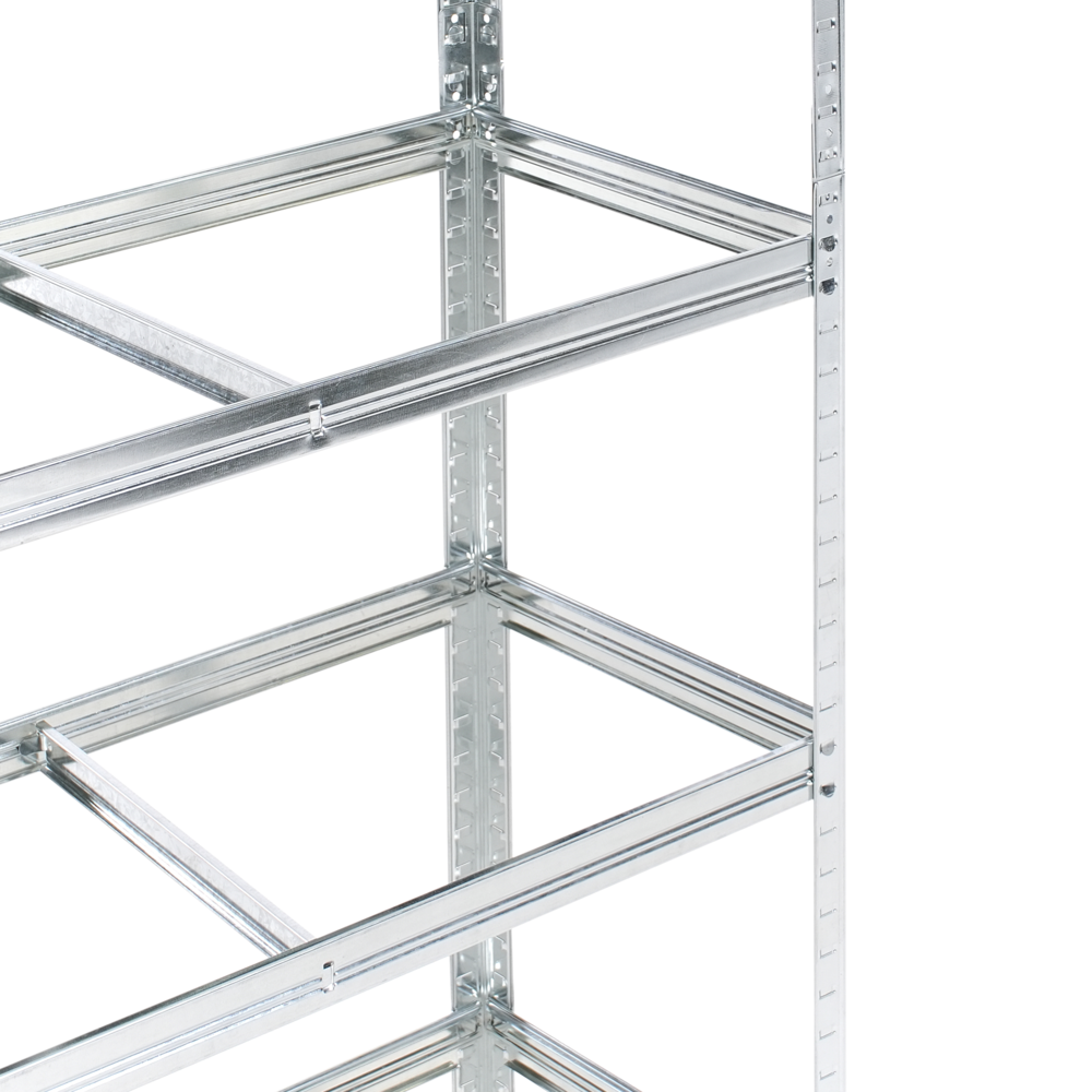 Set di 2 scaffali in metallo per giardino, garage 5 mensole argento portaoggetti da giardino autoportante