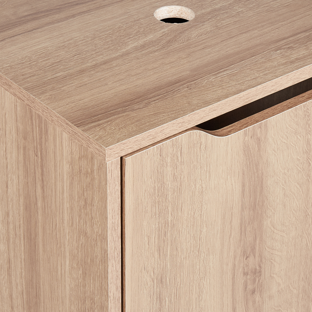 Mobile per lavabo per bagno con ripiani MDP Marrone chiaro 45 x 80 cm xon portaoggetti stile raffinato