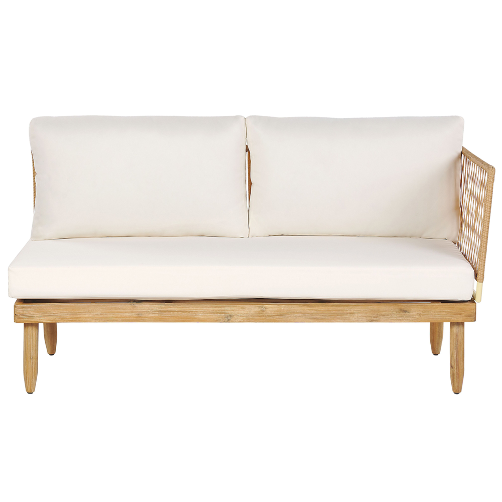 Set di copricuscini da esterno con cuscini per sedile in tessuto bianco sporco elegante glam balcone terrazzo