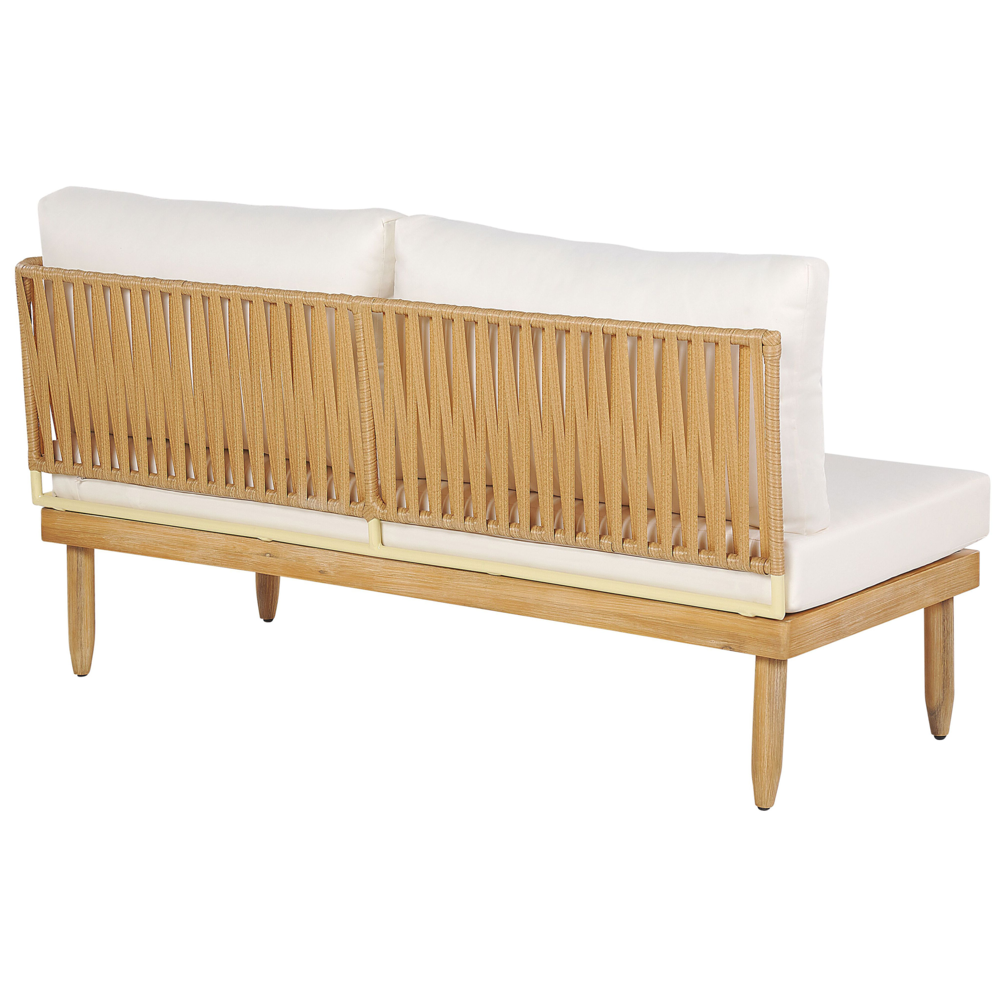 Set di copricuscini da esterno con cuscini per sedile in tessuto bianco sporco elegante glam balcone terrazzo