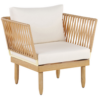 Set di copricuscini da esterno con cuscini per sedile in tessuto bianco sporco elegante glam balcone terrazzo