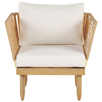 Set di copricuscini da esterno con cuscini per sedile in tessuto bianco sporco elegante glam balcone terrazzo