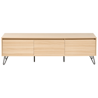 Mobile TV in truciolato marrone chiaro 150 cm 3 ripiani Design minimalista Soggiorno