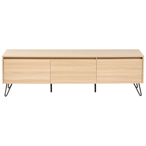 Mobile TV in truciolato marrone chiaro 150 cm 3 ripiani Design minimalista Soggiorno