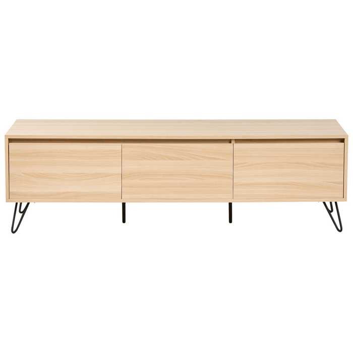 Mobile TV in truciolato marrone chiaro 150 cm 3 ripiani Design minimalista Soggiorno