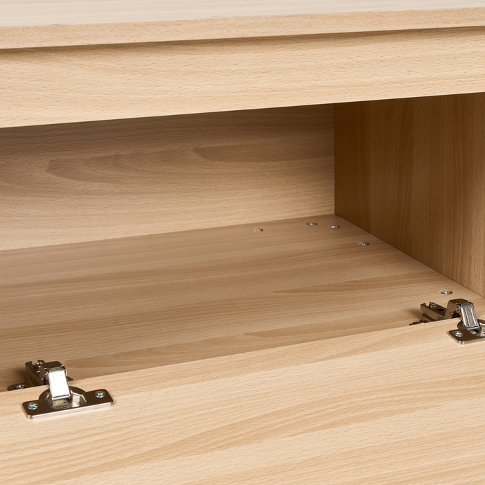 Mobile TV in truciolato marrone chiaro 150 cm 3 ripiani Design minimalista Soggiorno