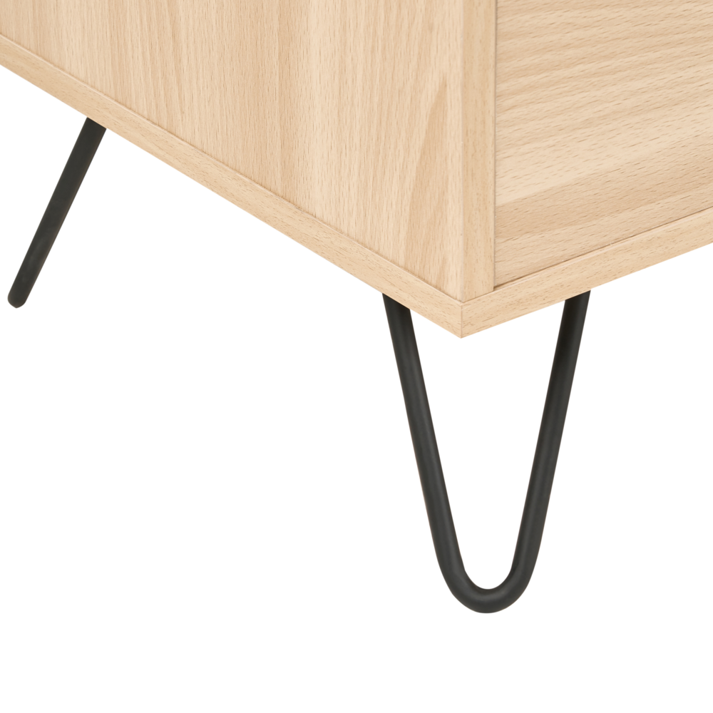 Mobile TV in truciolato marrone chiaro 150 cm 3 ripiani Design minimalista Soggiorno