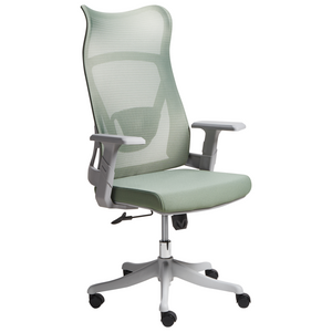 Sedia da ufficio moderna con base girevole e braccioli regolabili in altezza in rete per la casa e l'ufficio verde