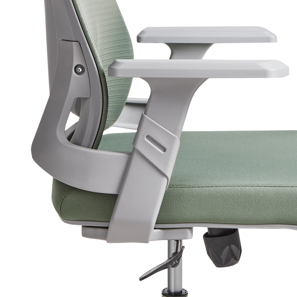 Sedia da ufficio moderna con base girevole e braccioli regolabili in altezza in rete per la casa e l'ufficio verde