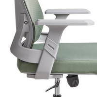 Sedia da ufficio moderna con base girevole e braccioli regolabili in altezza in rete per la casa e l'ufficio verde