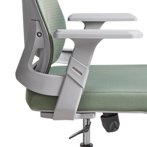 Sedia da ufficio moderna con base girevole e braccioli regolabili in altezza in rete per la casa e l'ufficio verde