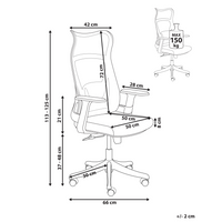Sedia da ufficio moderna con base girevole e braccioli regolabili in altezza in rete per la casa e l'ufficio verde