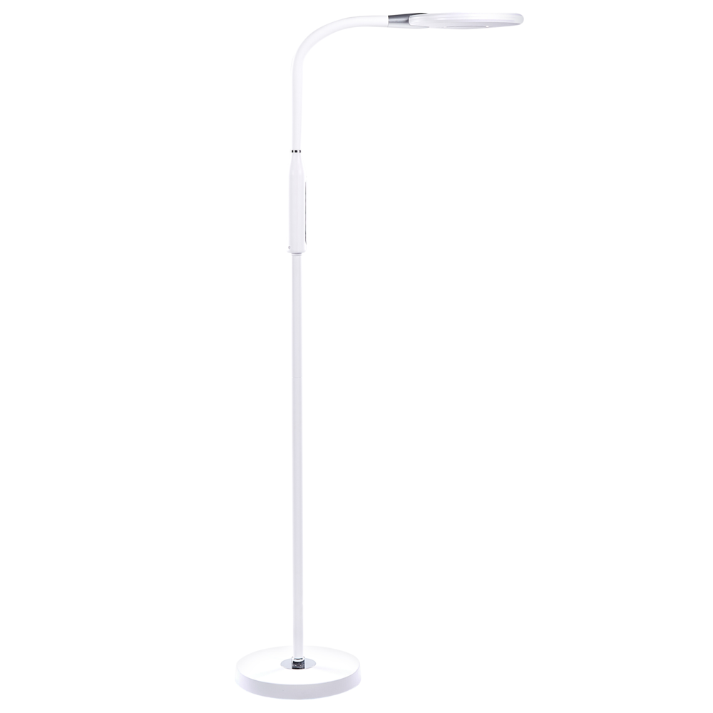 Lampada da terra LED materiale sintetico bianco 148 cm altezza regolabile ufficio camera da letto