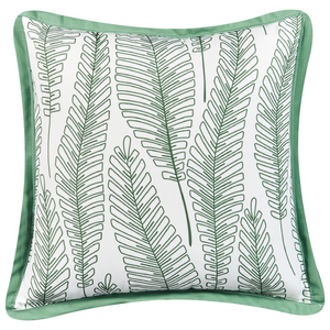 Set di 2 cuscini da esterno con motivo a foglie verde 45 x 45 cm Accessori da giardino