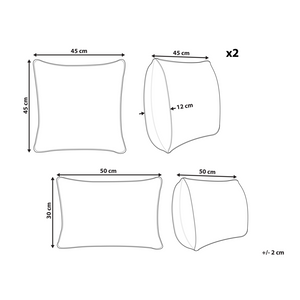 Set di 3 cuscini da esterno con motivo vegetale verde Accessori da giardino