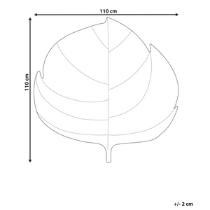 Tappeto per bambini a forma di foglia trapuntato in cotone verde 110 x 110 cm Accessorio per la cameretta