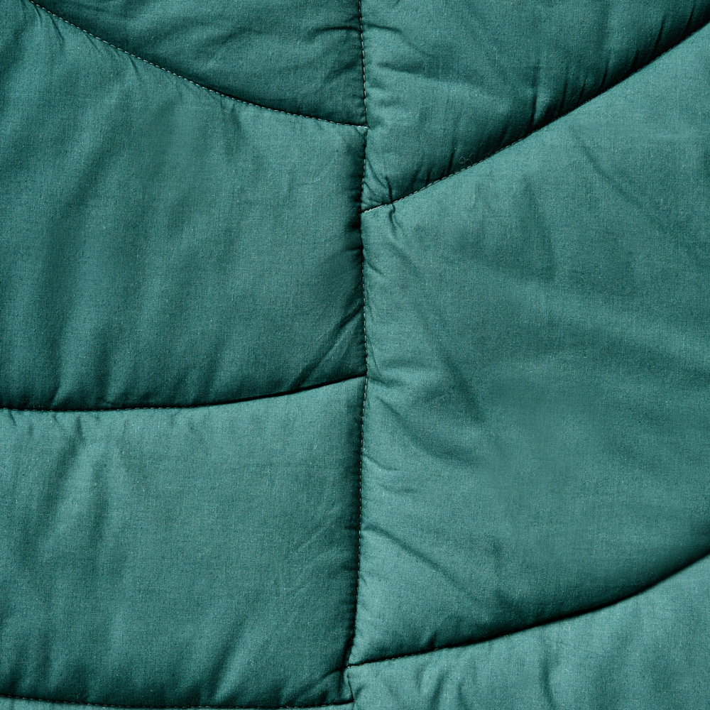 Tappeto per bambini a forma di foglia trapuntato in cotone verde 110 x 110 cm Accessorio per la cameretta