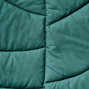 Tappeto per bambini a forma di foglia trapuntato in cotone verde 110 x 110 cm Accessorio per la cameretta